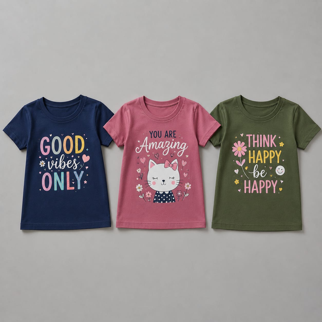Pack of 3 random girls T-shirts