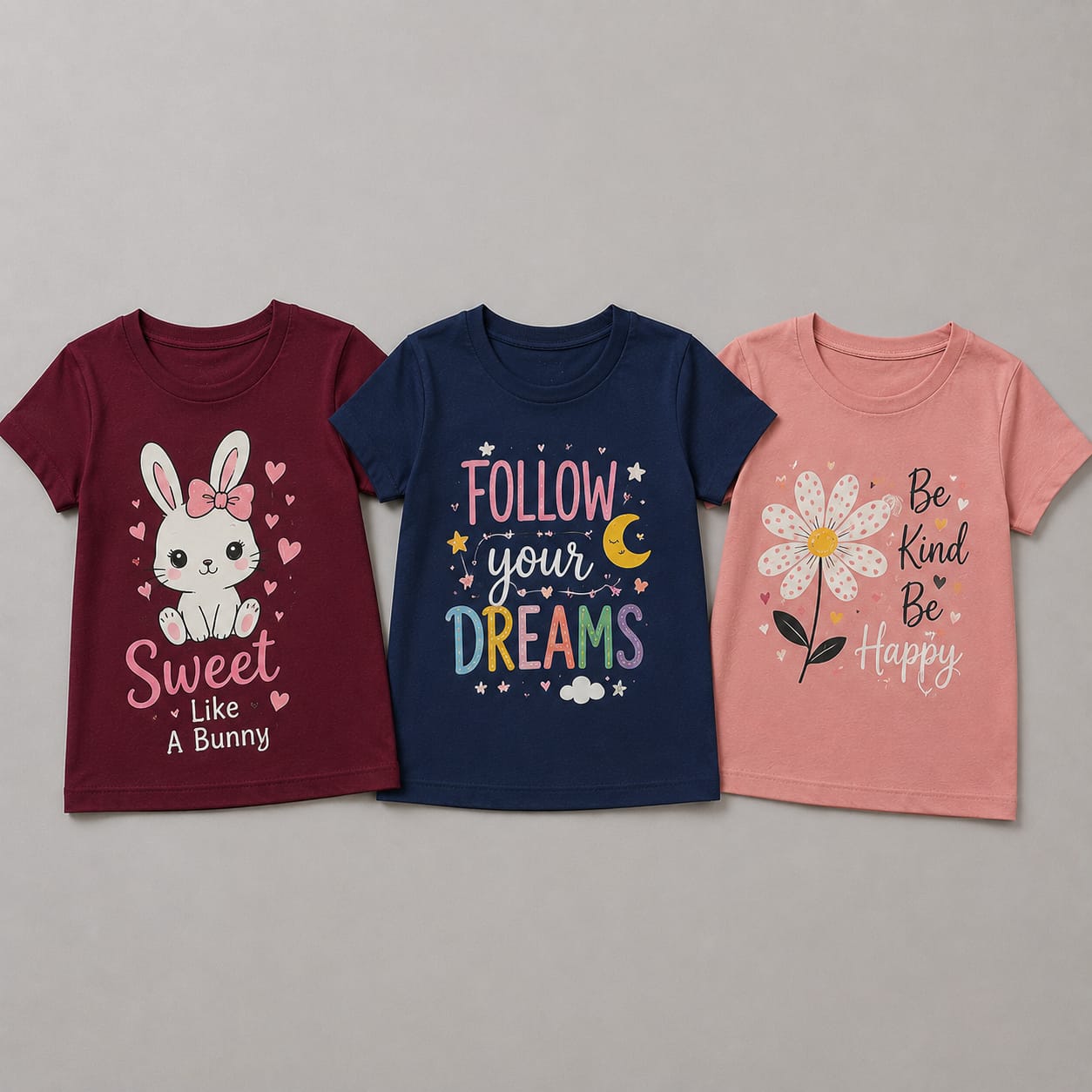 Pack of 3 random girls T-shirts